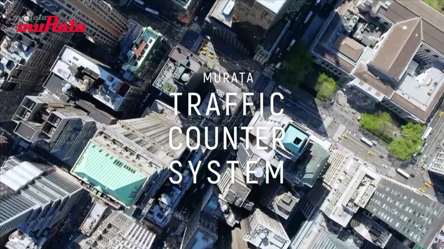 REKA archive. Official archived Murata Traffic Counter System video poster, not a new installation photograph or proof of the pictured aerial location.