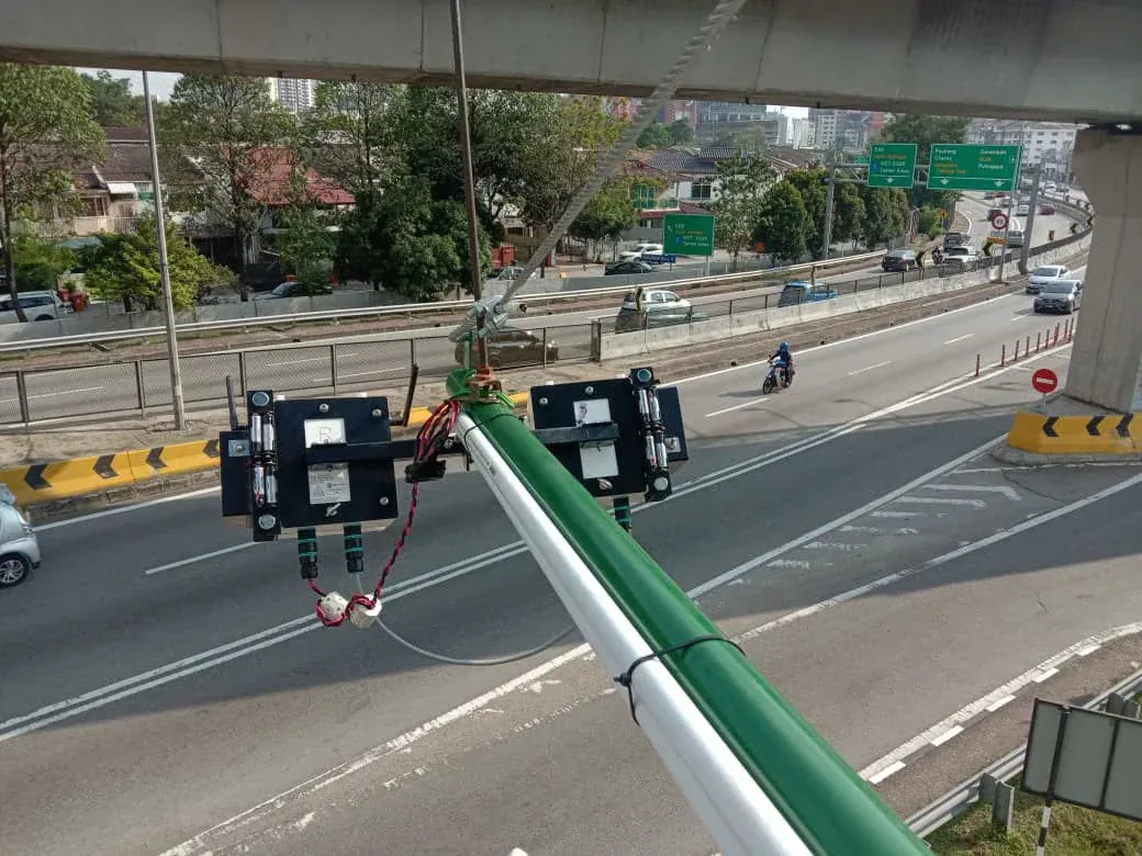 Archive photograph of Murata roadside traffic sensors, temporarily reused pending a distinct replacement