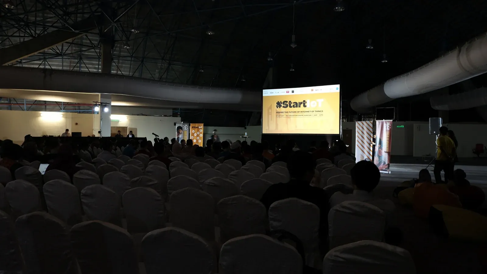 Participants at a #StartIoT workshop at the TM Convention Centre, 2017