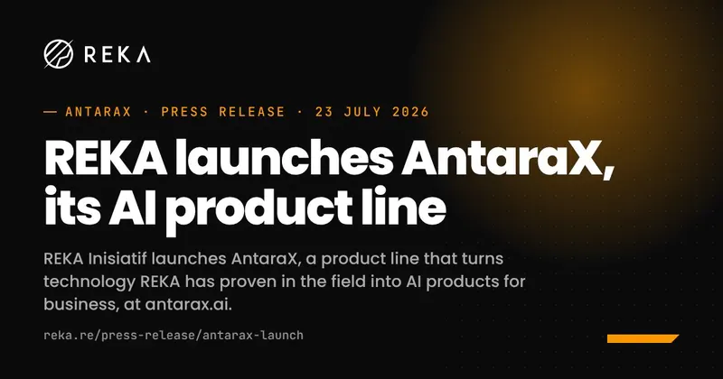 Existing AntaraX launch artwork, temporarily filling the office-photo slot